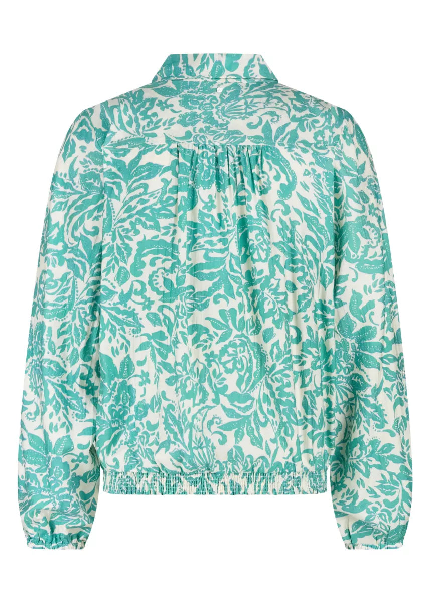 TRAMONTANA Blouse Emerald Flourish