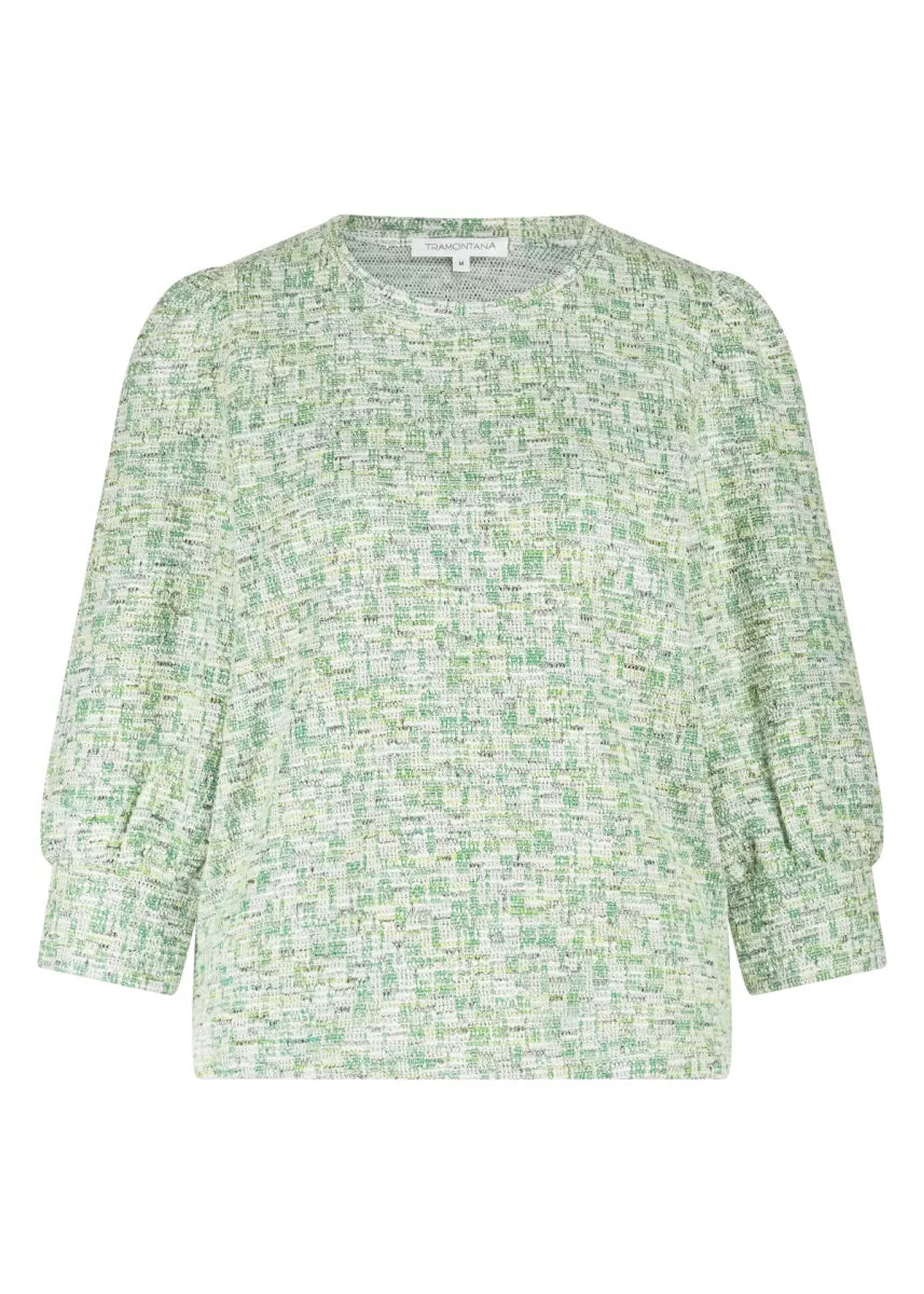 TRAMONTANA Stretch Tweed Top
