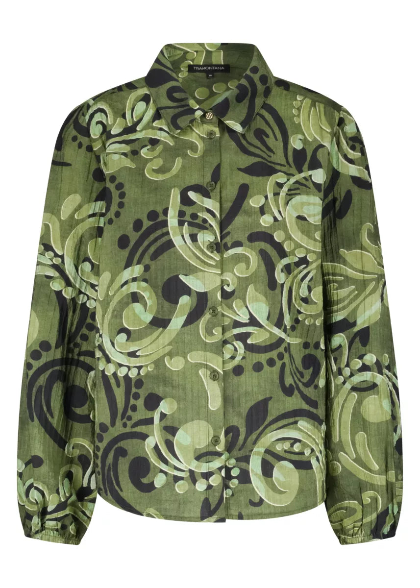 TRAMONTANA Blouse Green Elegance