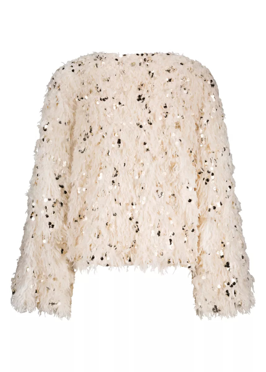 TRAMONTANA Feathered Sequin Jacket