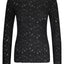 TRAMONTANA Brushed Stretch Lace Top - Black