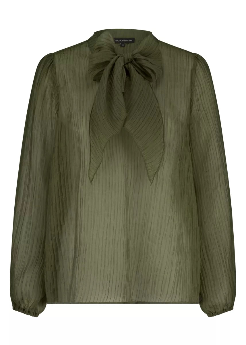 TRAMONTANA Bow Detailed Top - Moss