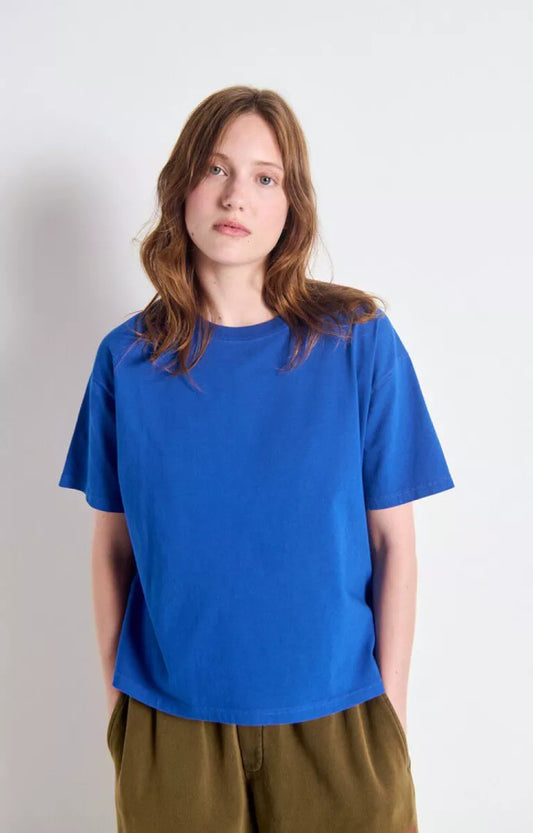 AMERICAN VINTAGE T-Shirt Fizvalley - Kobalt Blauw