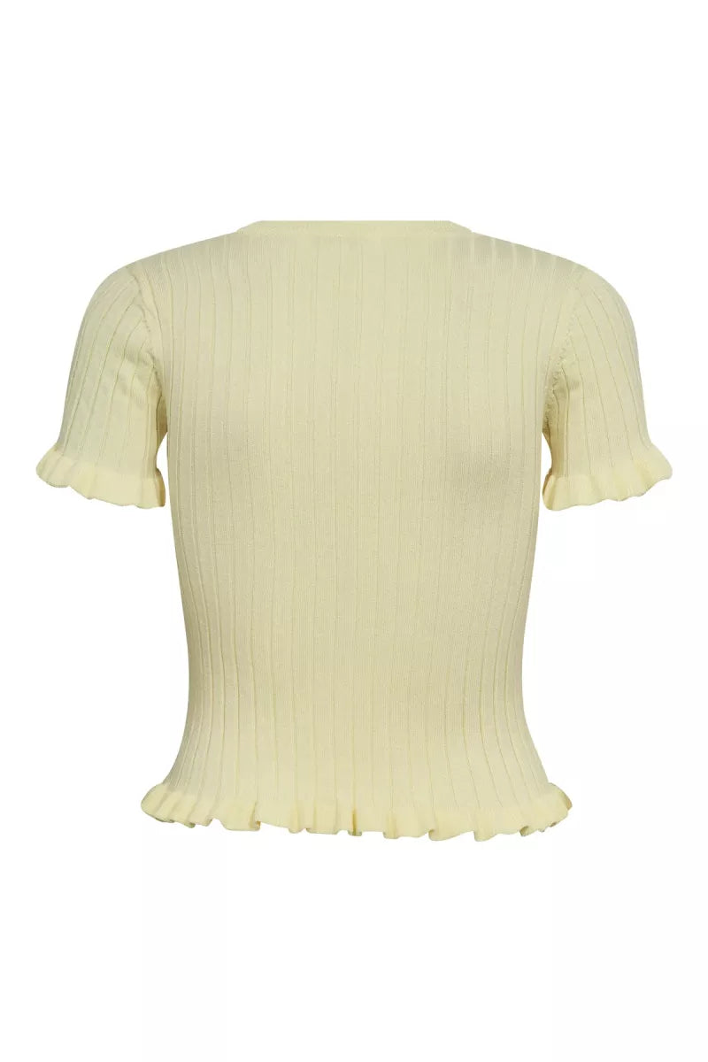 A VIEW Fabi Knit Top - Pale Yellow