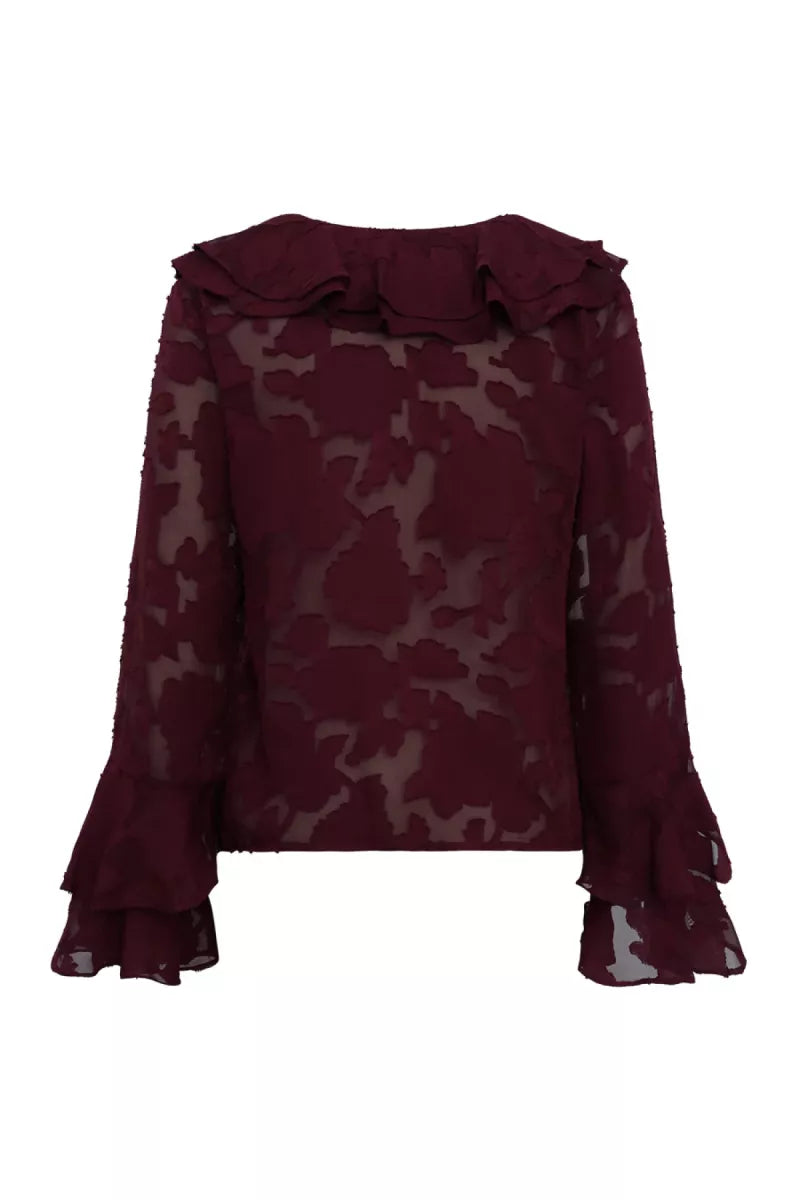 A VIEUW Floretta Blouse - Cabernet