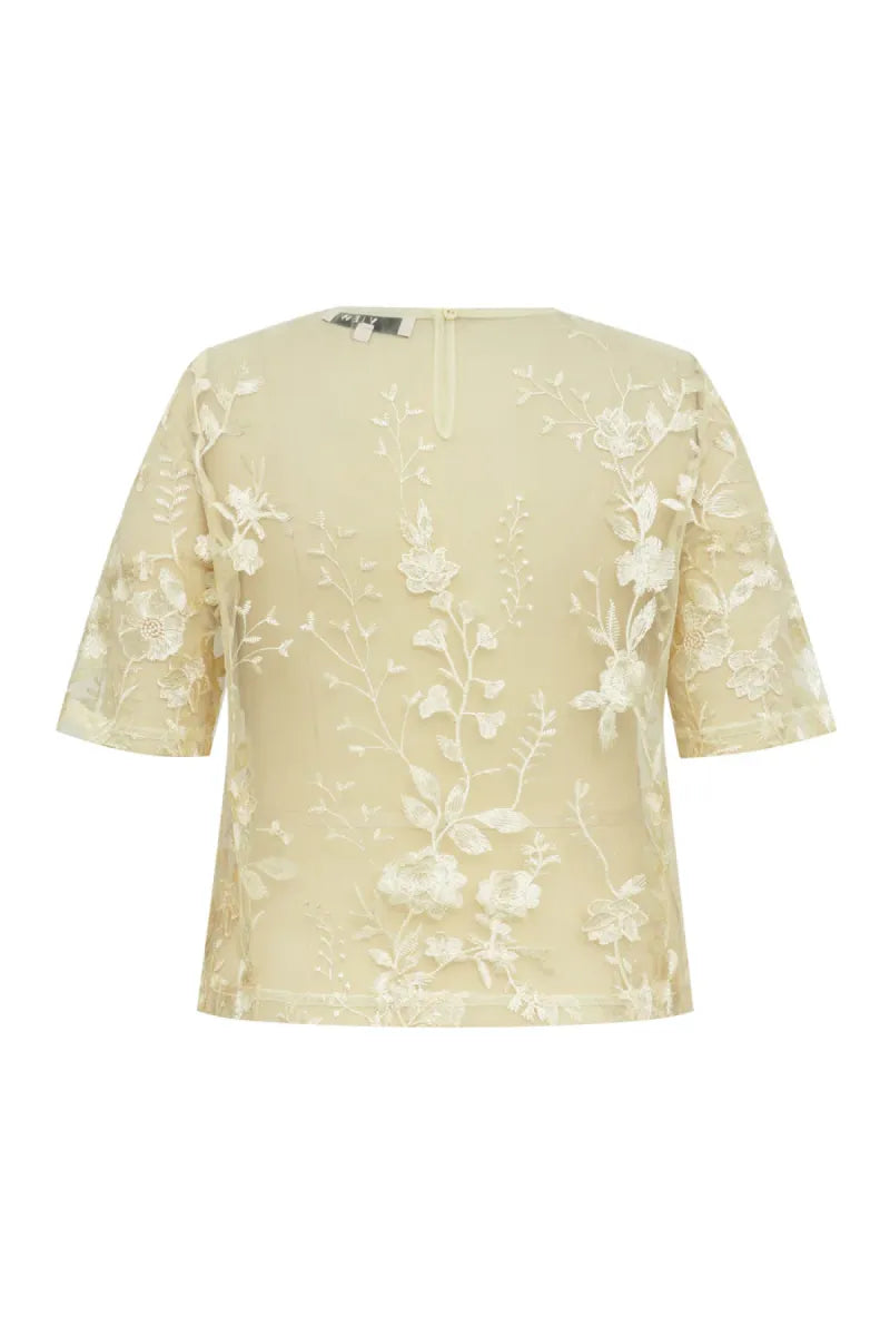 A VIEW Fuschia Blouse - Pale Yellow