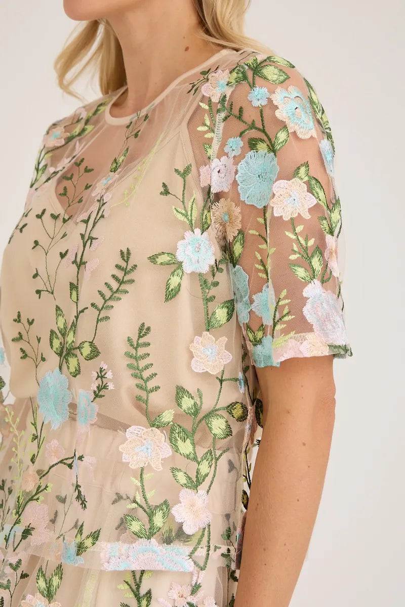 A VIEW Fuschia Blouse - Rose/Blue