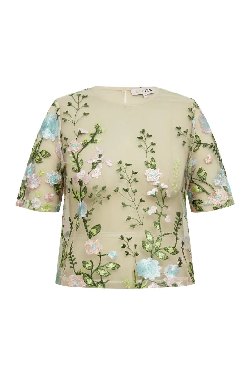A VIEW Fuschia Blouse - Rose/Blue