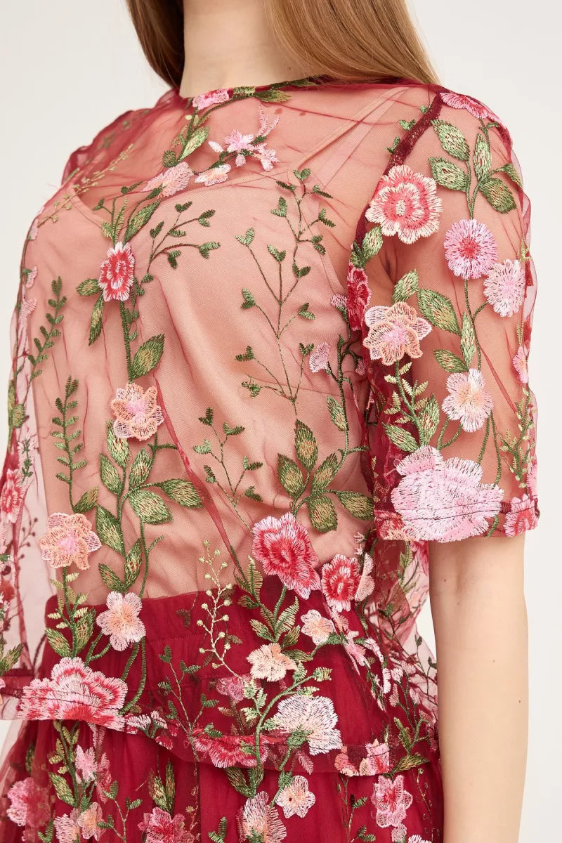 A VIEW Fuschia Blouse