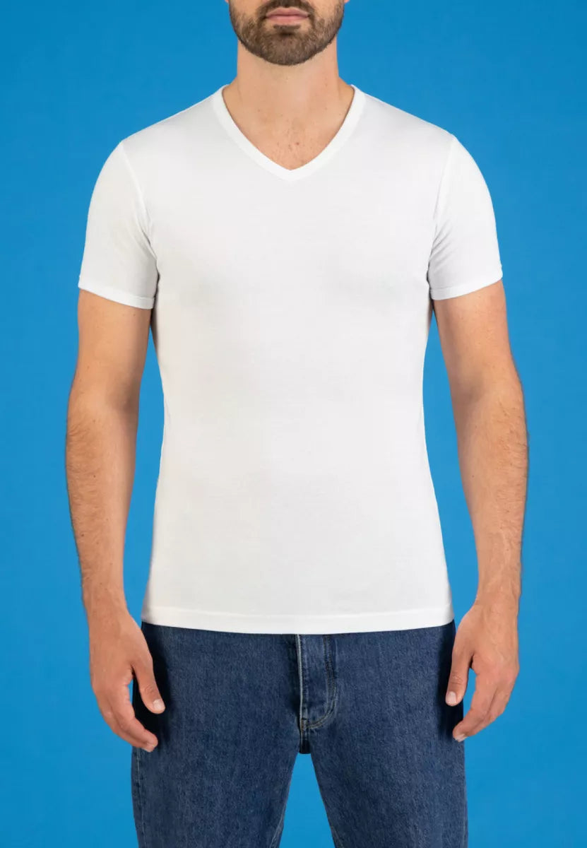 GARAGE GARAGE Semi Bodyfit | VNeck-Wit