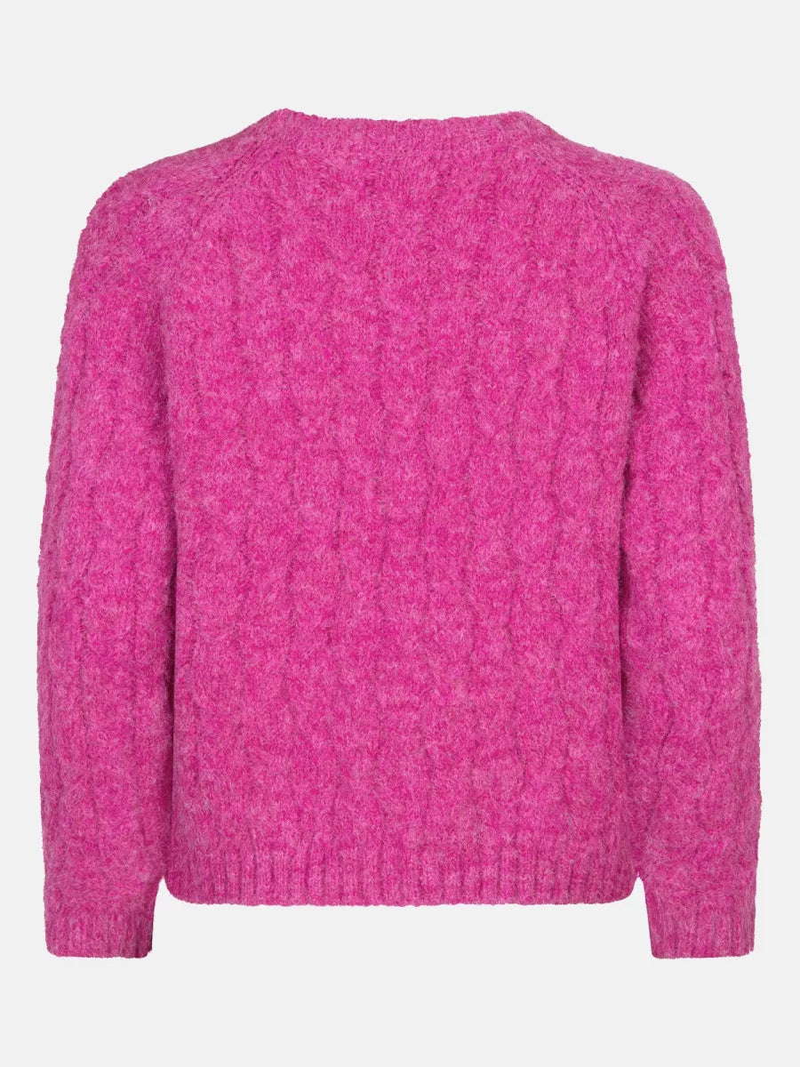 Ydence Knitted Sweater Fiene - Fuchsia