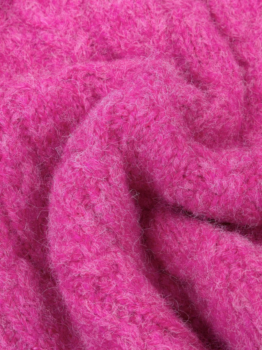 Ydence Knitted Sweater Fiene - Fuchsia