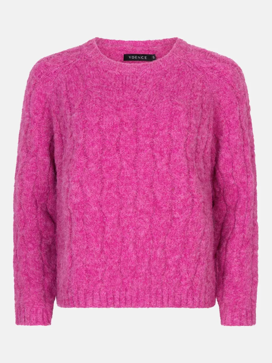 Ydence Knitted Sweater Fiene - Fuchsia