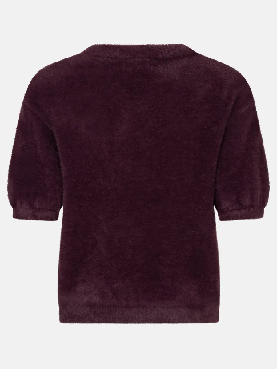 Ydence Knitted Top Mary - Aubergine