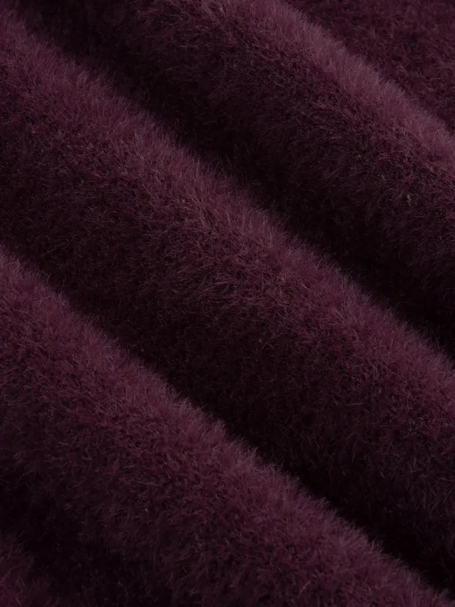 Ydence Knitted Top Mary - Aubergine