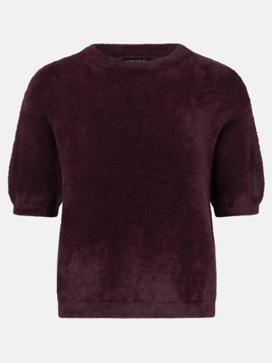 Ydence Knitted Top Mary - Aubergine