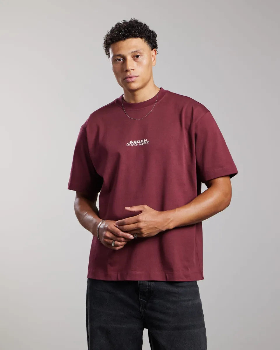 AEDEN Lucius Tee - Bordeaux