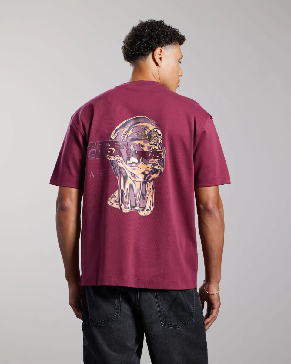 AEDEN Luma Tee - Bordeaux