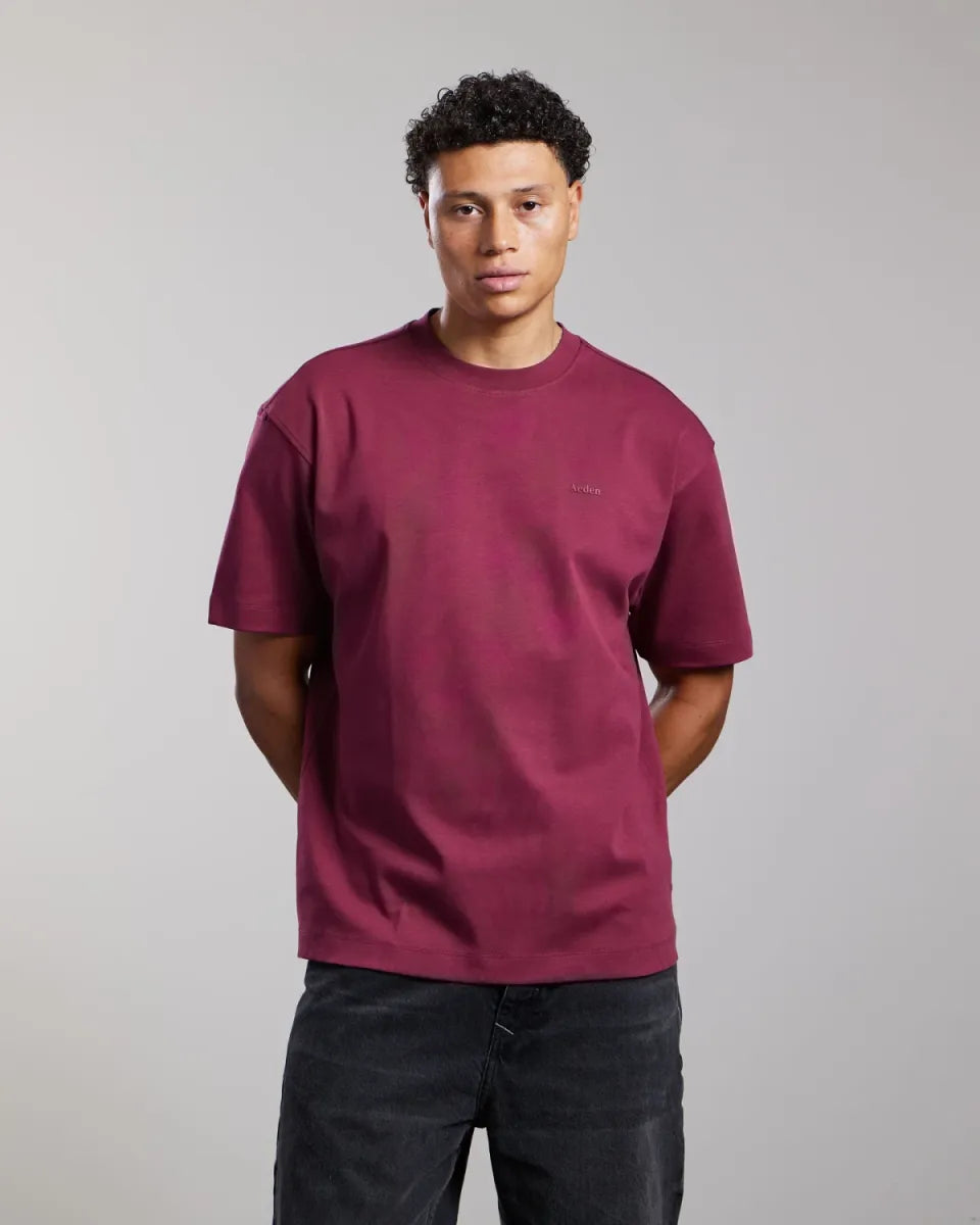 AEDEN Luma Tee - Bordeaux