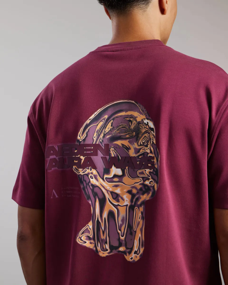 AEDEN Luma Tee - Bordeaux