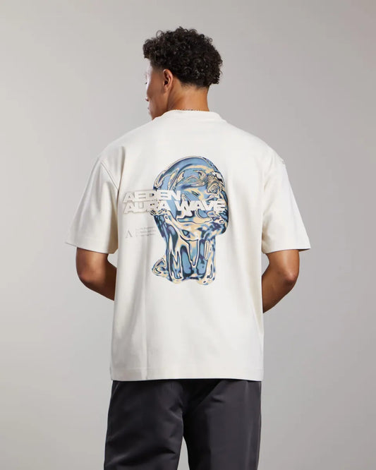 AEDEN Luma Tee - White Cap Grey