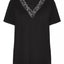 ROSEMUNDE Biarritz V-Neck Lace - Black
