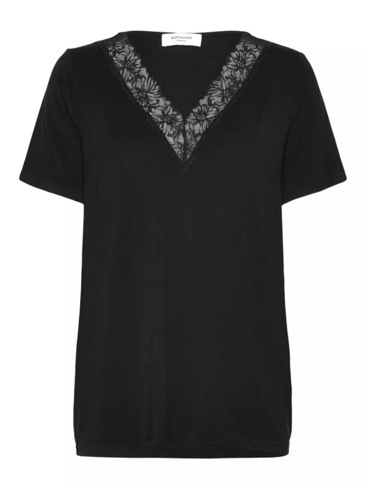 ROSEMUNDE Biarritz V-Neck Lace - Black