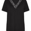 ROSEMUNDE Biarritz V-Neck Lace - Black