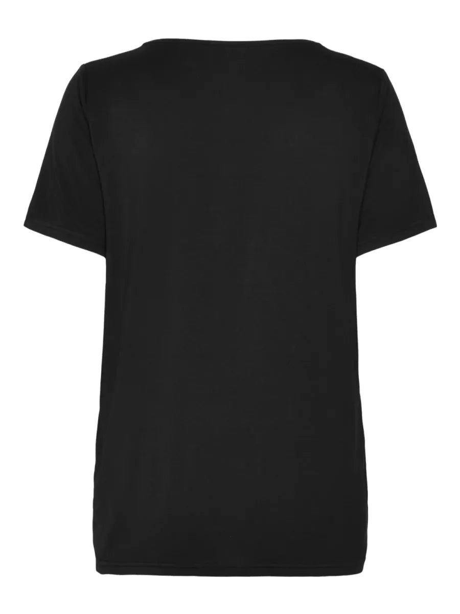 ROSEMUNDE Biarritz V-Neck Lace - Black