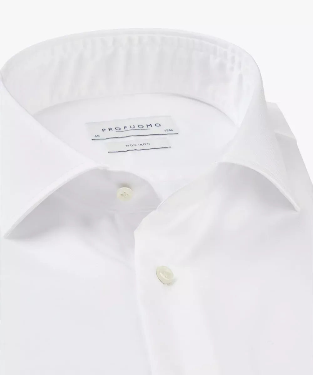 PROFUOMO Noah Shirt Cutaway - Wit