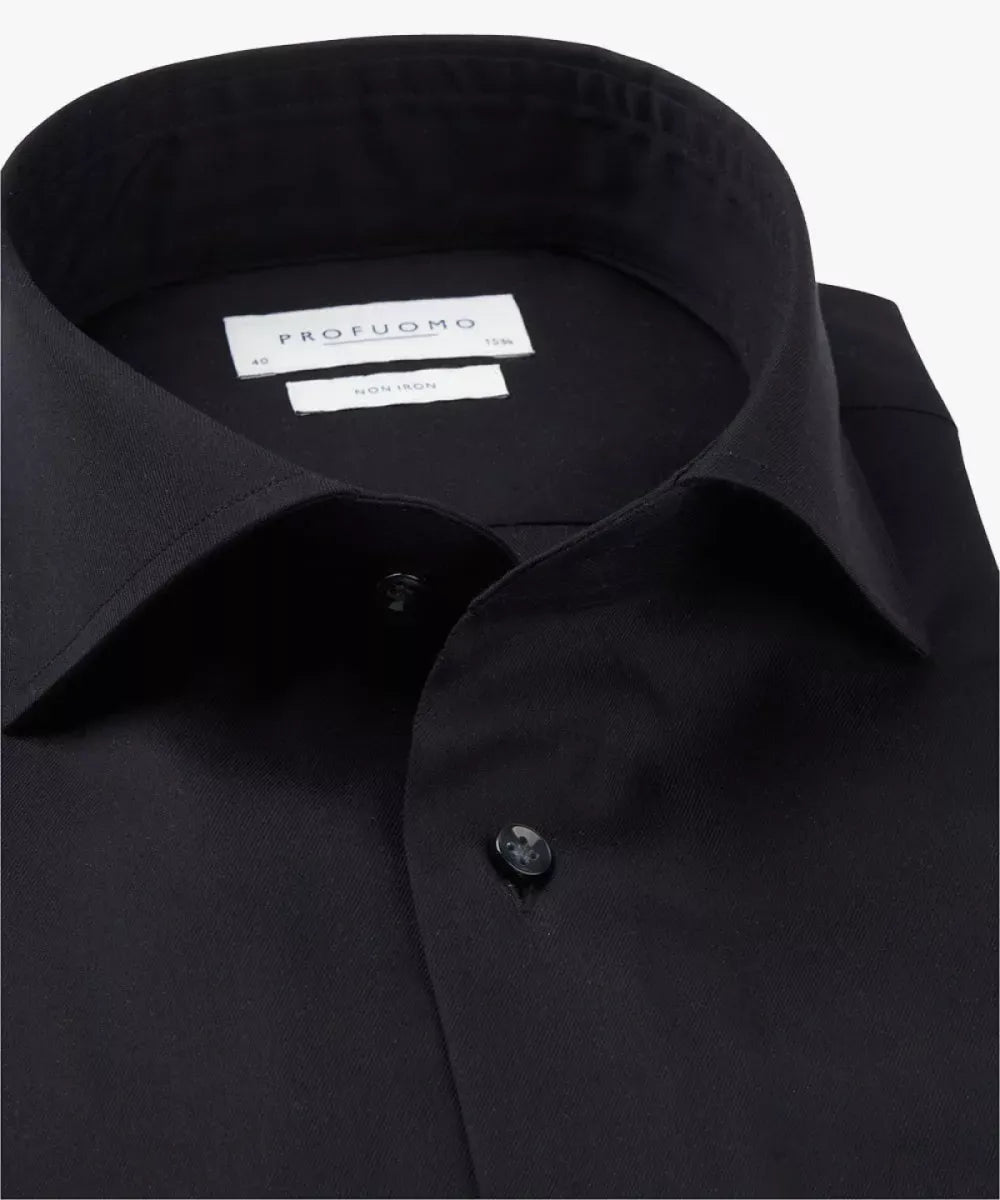 PROFUOMO Noah Shirt Cutaway - Zwart
