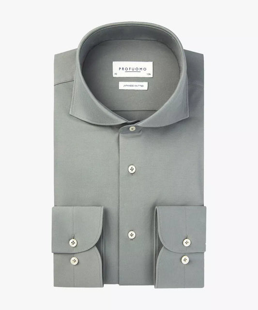 PROFUOMO Shirt Japanese Knitted - Groen