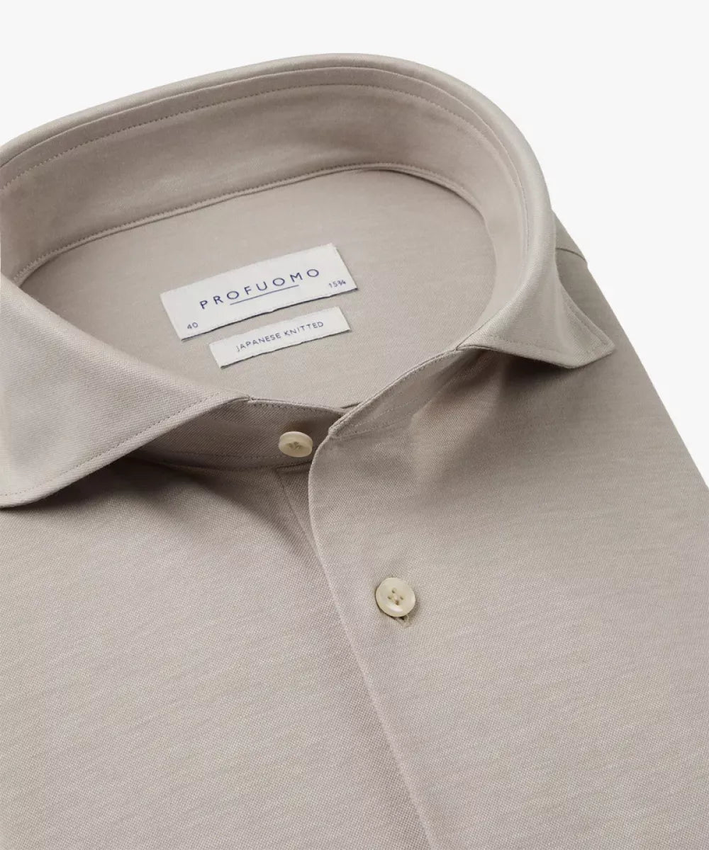 PROFUOMO Shirt Japanese Knitted - Beige