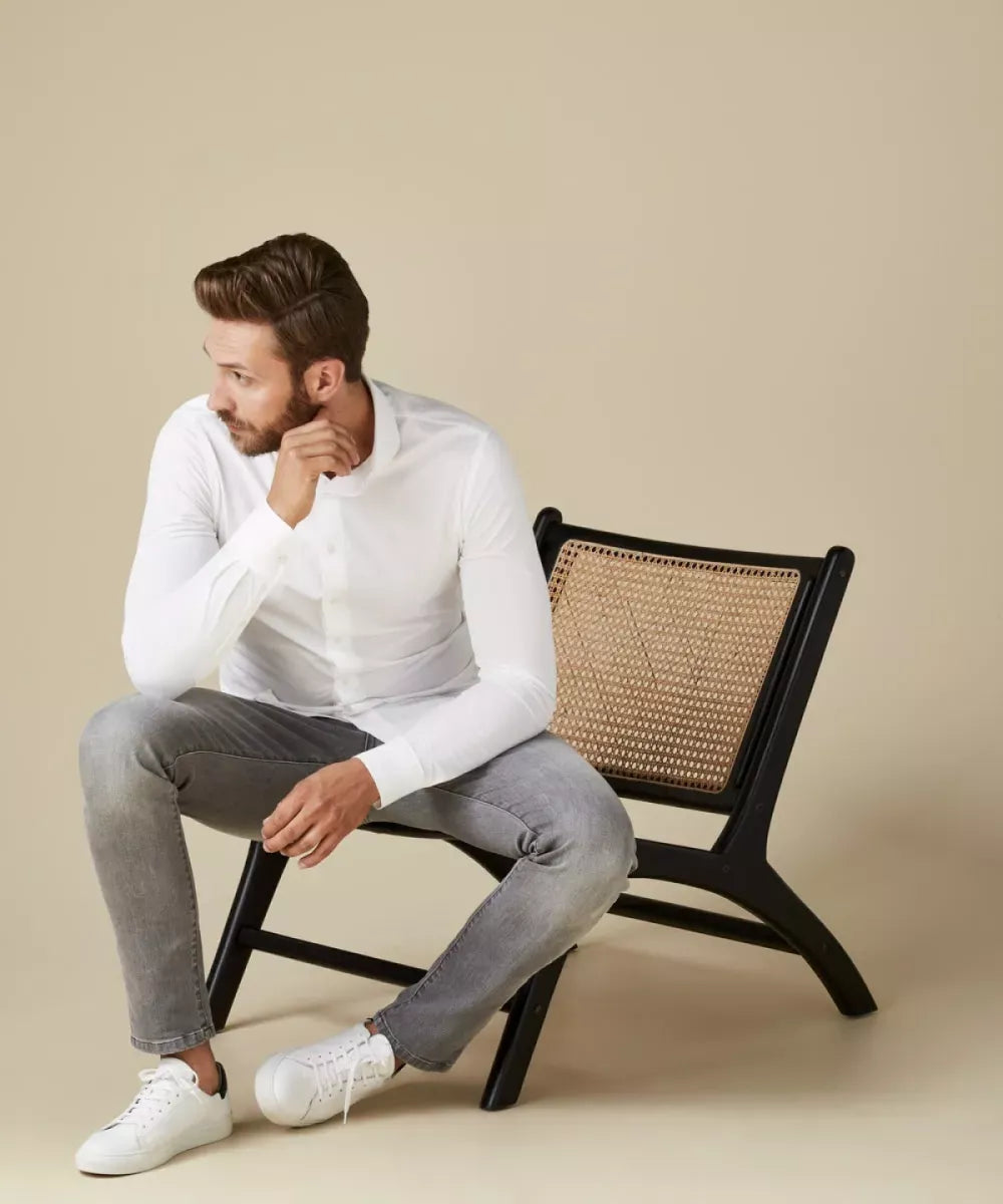 PROFUOMO Shirt Japanese Knitted - Wit