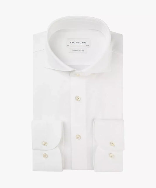 PROFUOMO Shirt Japanese Knitted - Wit