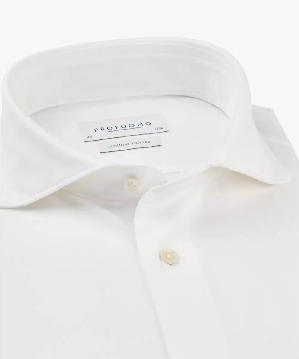 PROFUOMO Shirt Japanese Knitted - Wit