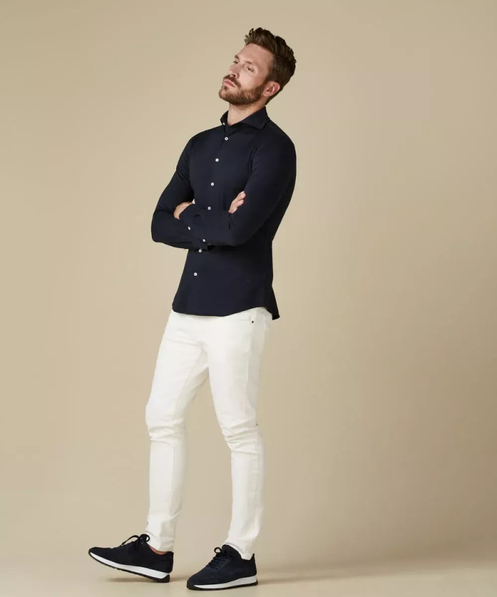PROFUOMO Shirt Japanese Knitted - Navy