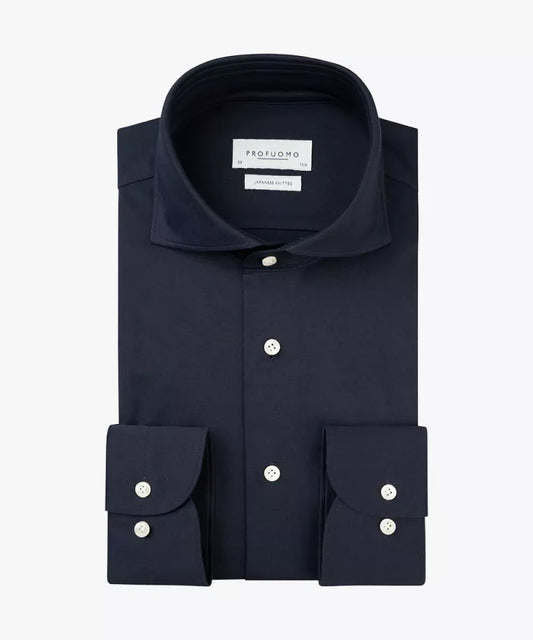 PROFUOMO Shirt Japanese Knitted - Navy