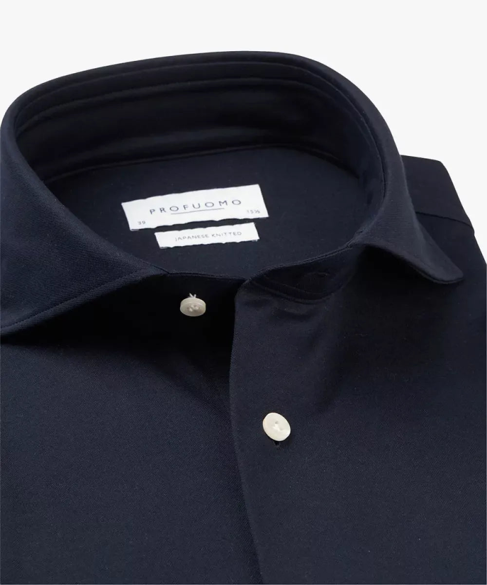 PROFUOMO Shirt Japanese Knitted - Navy