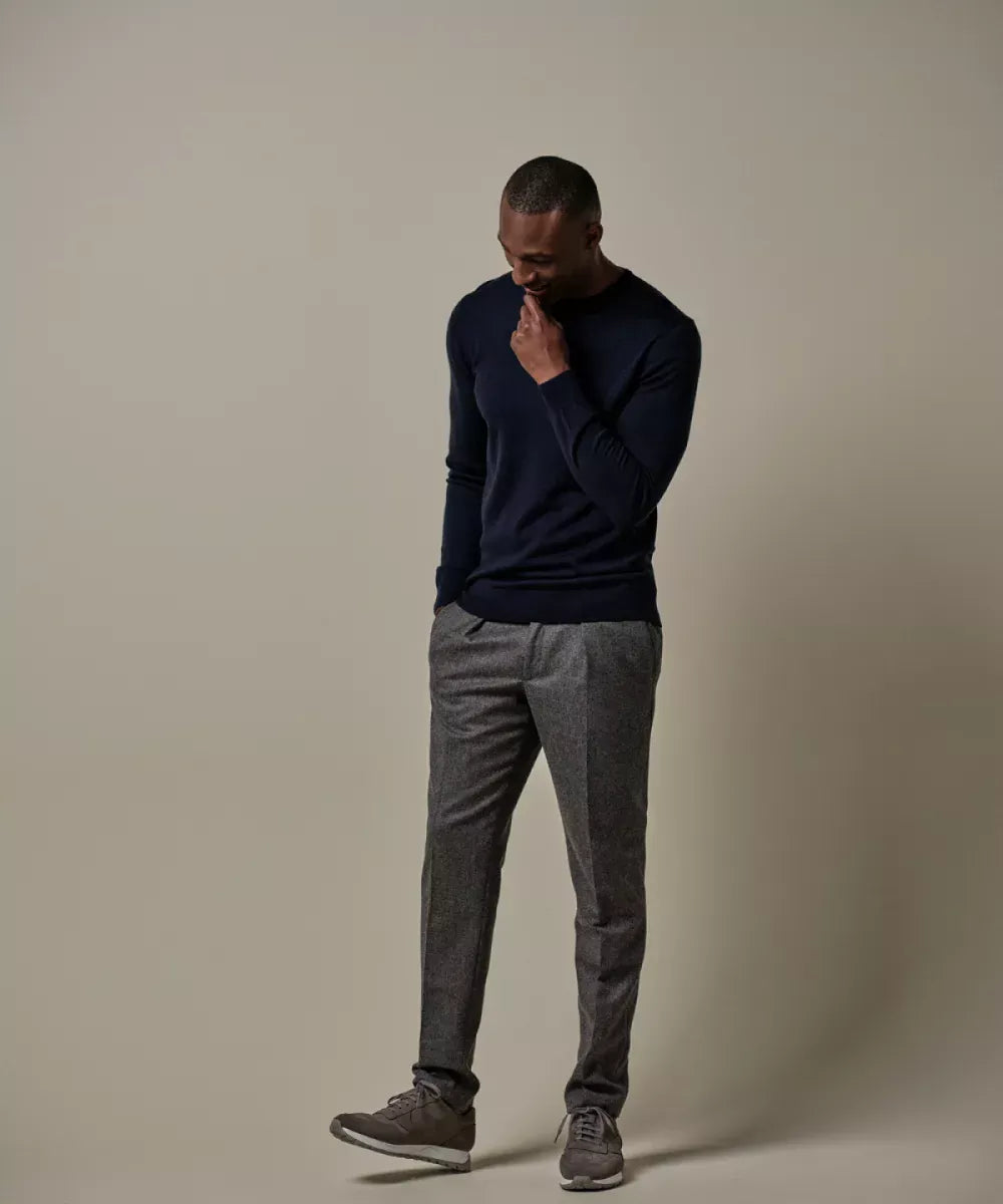 PROFUOMO Merino Crewneck - Navy