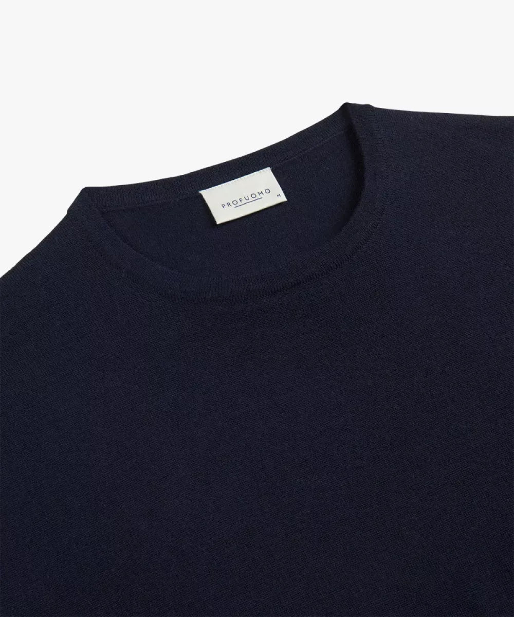 PROFUOMO Merino Crewneck - Navy