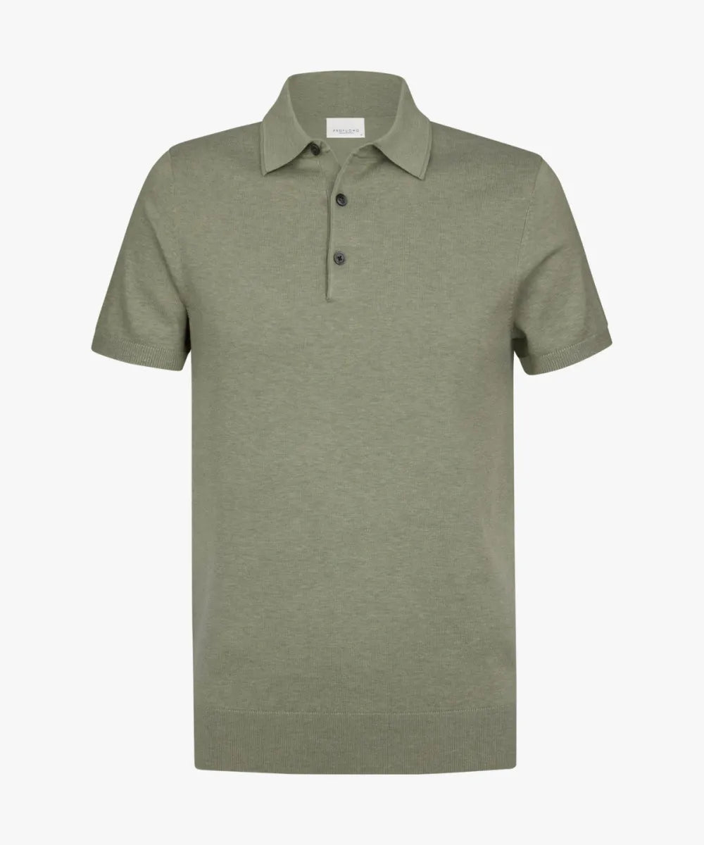 PROFUOMO Short Sleeve Polo - Mid Green