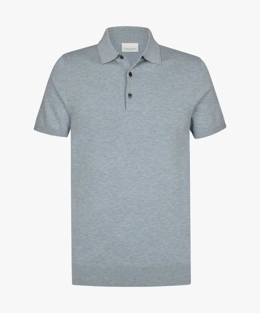 PROFUOMO Short Sleeve Polo - Blue