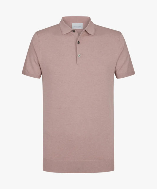 PROFUOMO Short Sleeve Polo - Dark Pink