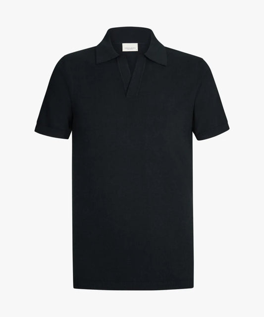 PROFUOMO Open Collar Polo - Navy
