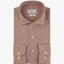 PROFUOMO Linen Shirt Cutaway - Dark Pink