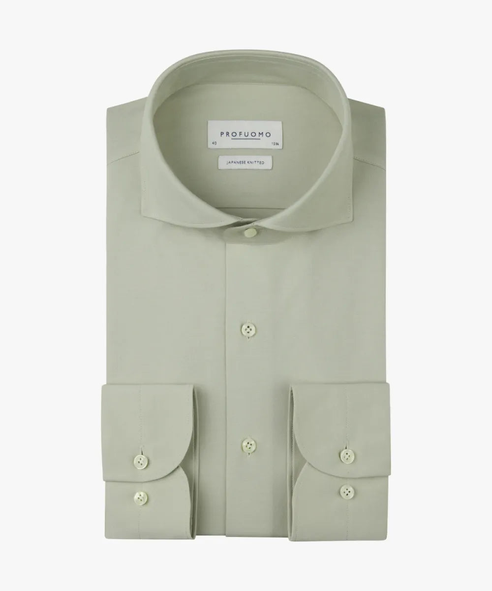 PROFUOMO Japanese Knitted Shirt - Light Green