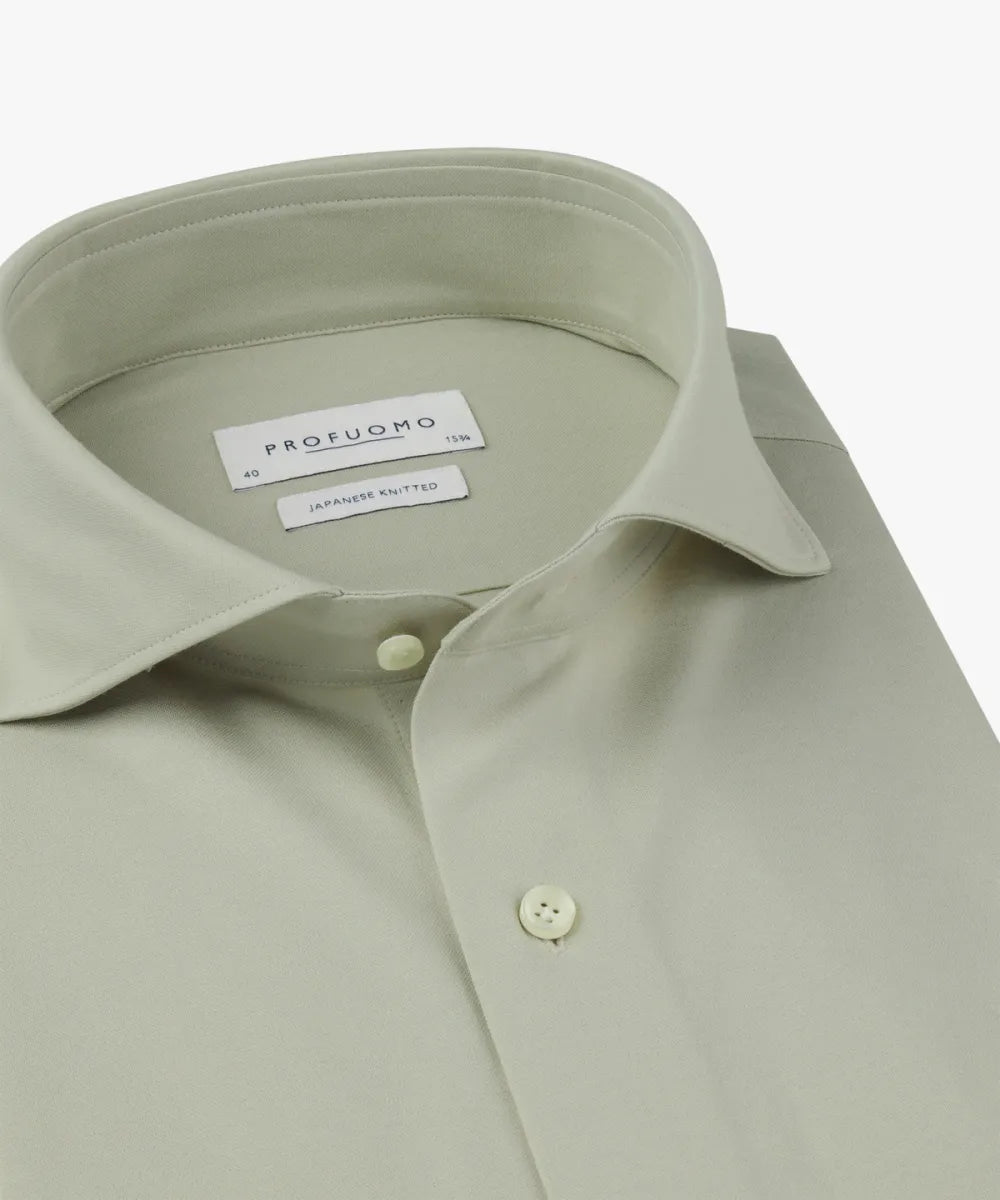 PROFUOMO Japanese Knitted Shirt - Light Green