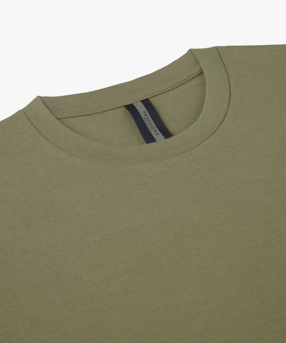 PROFUOMO T-Shirt Crew Neck - Mid Green