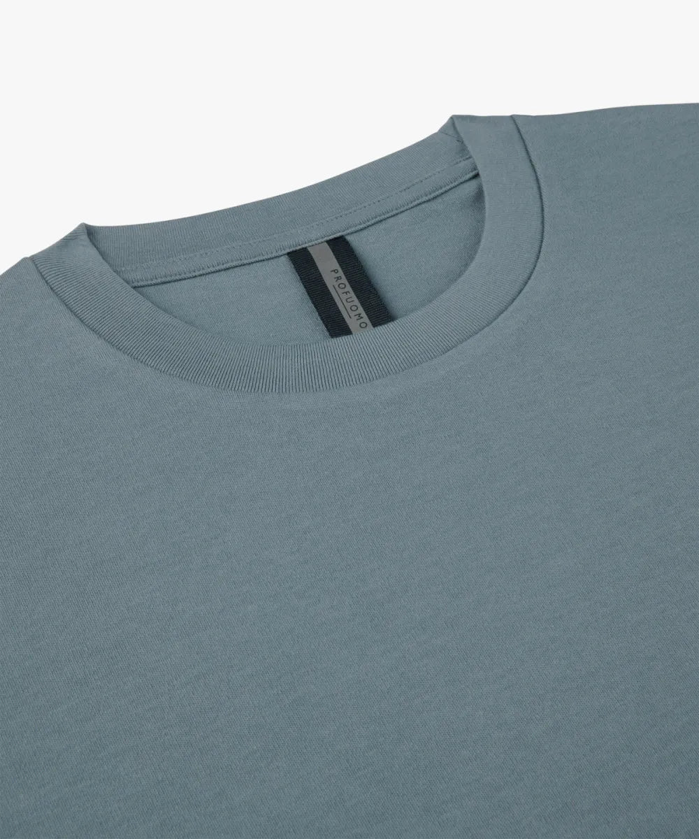 PROFUOMO T-Shirt Crew Neck - Grey Blue